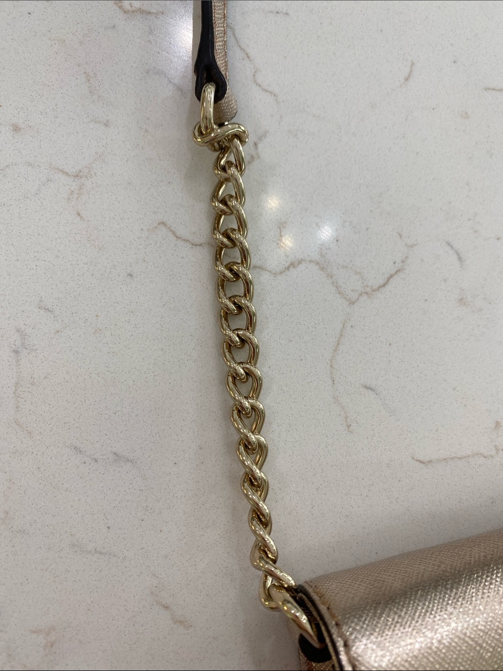 kate spade Metallic Rose Gold Chain Strap Crossbody Bag - Picture 2 of 8